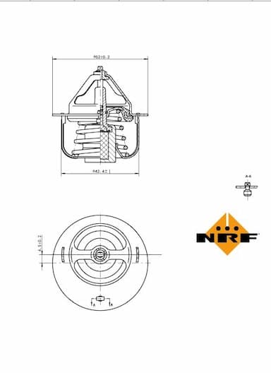 Termostats, Dzesēšanas šķidrums NRF 725054 5