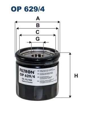 Eļļas filtrs FILTRON OP 629/4 1