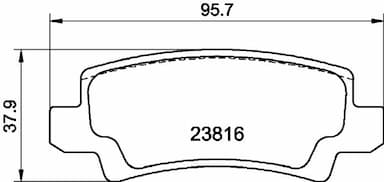 Bremžu uzliku kompl., Disku bremzes HELLA 8DB 355 010-841 1