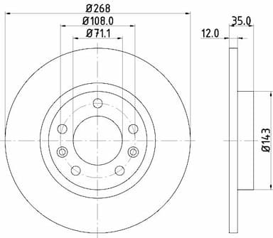 Bremžu diski HELLA 8DD 355 120-491 4