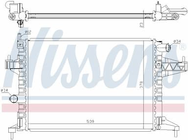 Radiators, Motora dzesēšanas sistēma NISSENS 63008 5