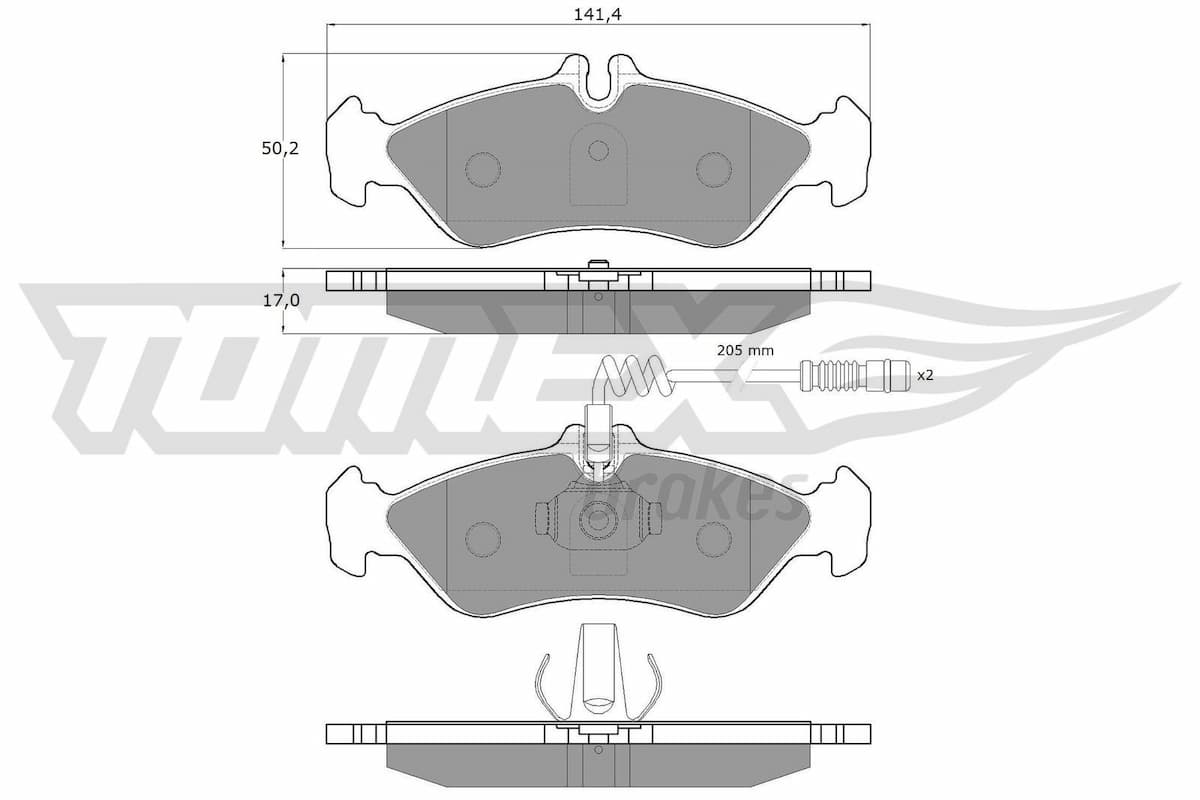 Bremžu uzliku kompl., Disku bremzes TOMEX Brakes TX 11-501 1