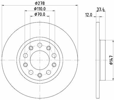 Bremžu diski HELLA 8DD 355 133-721 4