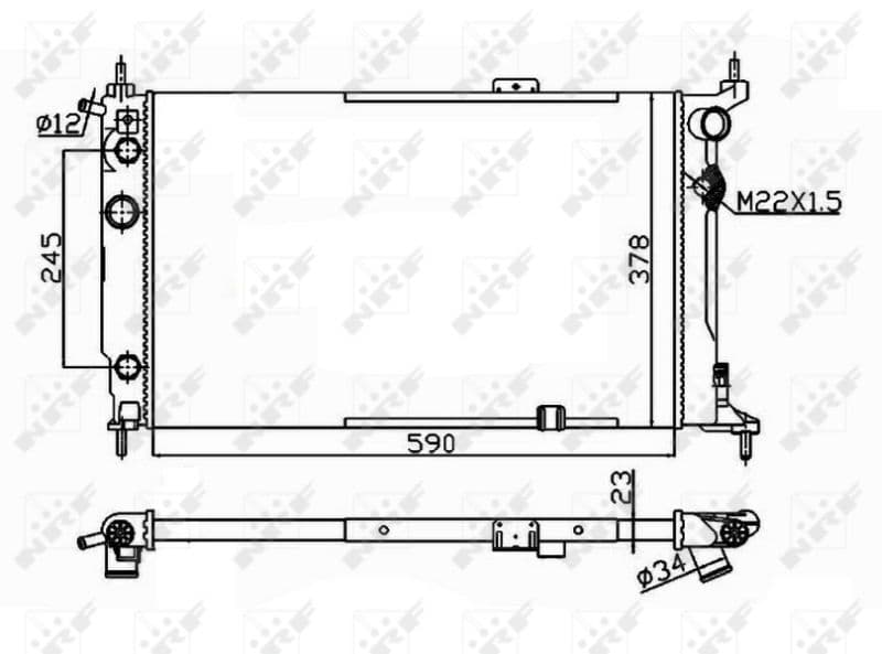 Radiators, Motora dzesēšanas sistēma NRF 54201 1