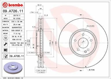 Bremžu diski BREMBO 09.A726.11 1