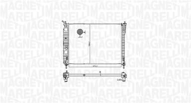 Radiators, Motora dzesēšanas sistēma MAGNETI MARELLI 350213179800 2