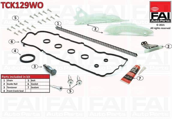 Sadales vārpstas piedziņas ķēdes komplekts FAI AutoParts TCK129WO 1