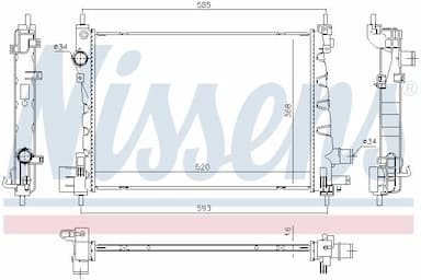 Radiators, Motora dzesēšanas sistēma NISSENS 630796 5