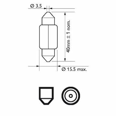 Kvēlspuldze PHILIPS 12850CP 3