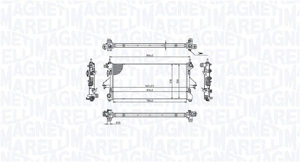 Radiators, Motora dzesēšanas sistēma MAGNETI MARELLI 350213215400 1