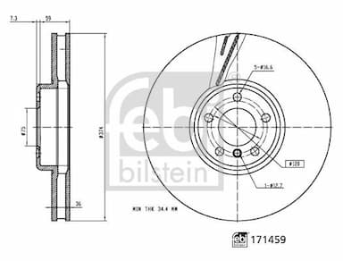 Bremžu diski FEBI BILSTEIN 171459 3