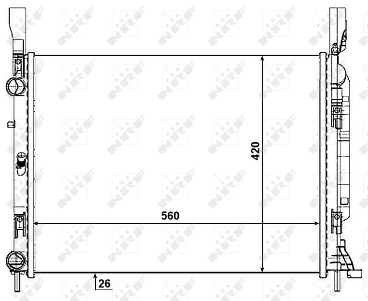 Radiators, Motora dzesēšanas sistēma NRF 53004 1