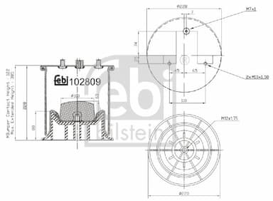 Pneimoatsperes spilvens, Pneimopiekare FEBI BILSTEIN 102809 1