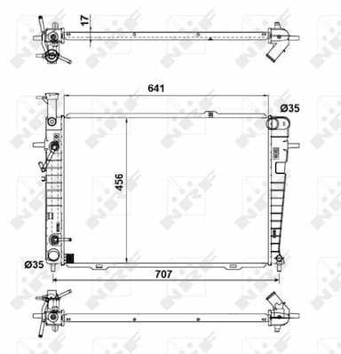 Radiators, Motora dzesēšanas sistēma NRF 53342 5