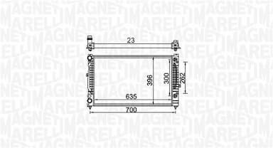 Radiators, Motora dzesēšanas sistēma MAGNETI MARELLI 350213157600 2