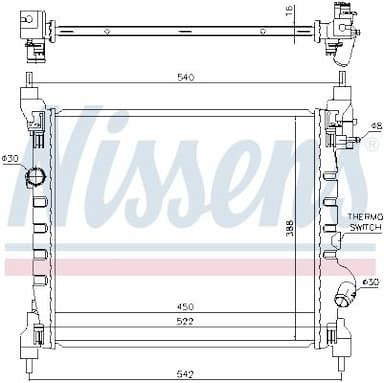 Radiators, Motora dzesēšanas sistēma NISSENS 61689 6