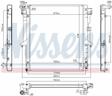 Radiators, Motora dzesēšanas sistēma NISSENS 628965 5