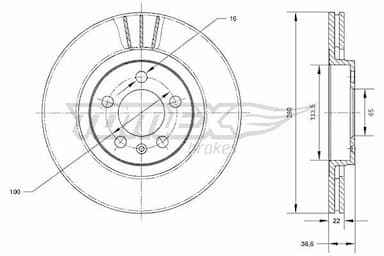 Bremžu diski TOMEX Brakes TX 70-09 1