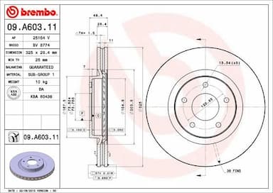 Bremžu diski BREMBO 09.A603.11 1