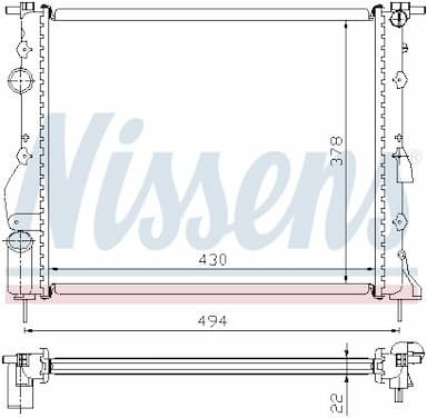 Radiators, Motora dzesēšanas sistēma NISSENS 63884 5