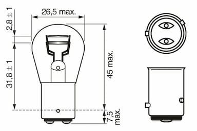 Kvēlspuldze BOSCH 1 987 301 015 6