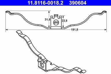 Atspere, Bremžu suports ATE 11.8116-0018.2 1