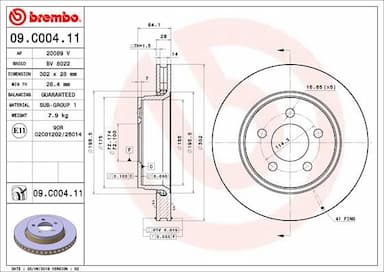 Bremžu diski BREMBO 09.C004.11 1