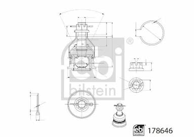 Balst-/Virzošais šarnīrs FEBI BILSTEIN 178646 2