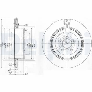 Bremžu diski DELPHI BG3819 1