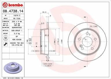 Bremžu diski BREMBO 08.4738.14 1