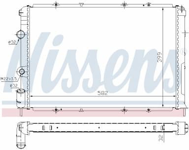 Radiators, Motora dzesēšanas sistēma NISSENS 63938A 5