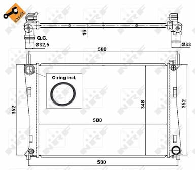 Radiators, Motora dzesēšanas sistēma NRF 58274 5