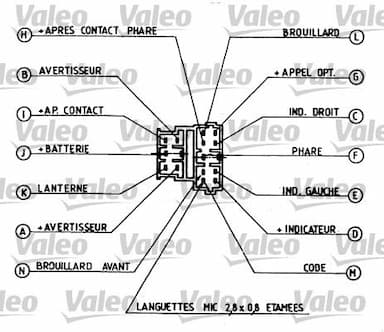 Slēdzis uz stūres statnes VALEO 251260 2