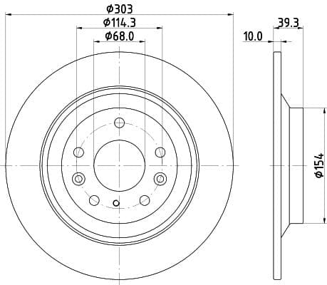 Bremžu diski HELLA 8DD 355 133-481 1