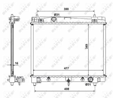 Radiators, Motora dzesēšanas sistēma NRF 58495 4