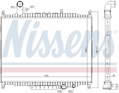 Radiators, Motora dzesēšanas sistēma NISSENS 64332 5