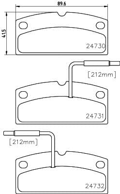 Bremžu uzliku kompl., Disku bremzes HELLA 8DB 355 014-171 1