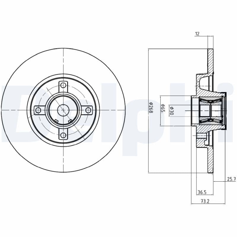 Bremžu diski DELPHI BG9053RSC 1