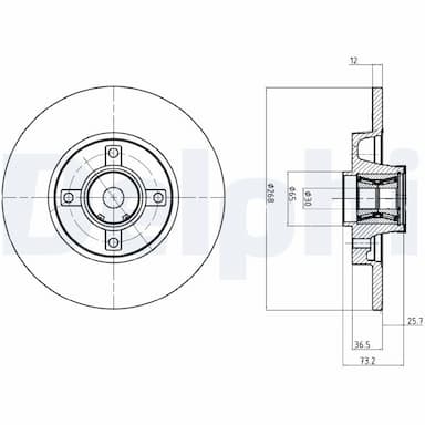 Bremžu diski DELPHI BG9053RSC 1