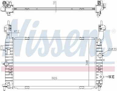 Radiators, Motora dzesēšanas sistēma NISSENS 630747 5