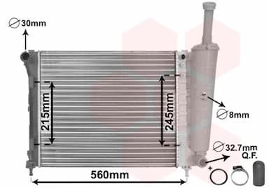 Radiators, Motora dzesēšanas sistēma VAN WEZEL 17002345 1