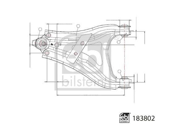 Neatkarīgās balstiekārtas svira, Riteņa piekare FEBI BILSTEIN 183802 1