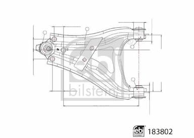 Neatkarīgās balstiekārtas svira, Riteņa piekare FEBI BILSTEIN 183802 1