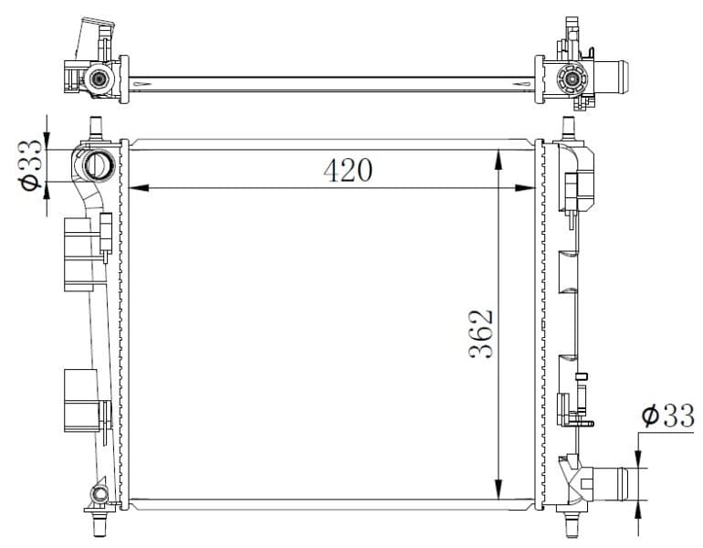 Radiators, Motora dzesēšanas sistēma NRF 59262 1