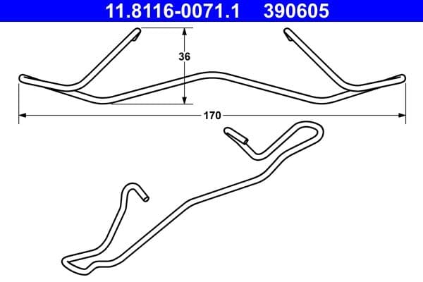 Atspere, Bremžu suports ATE 11.8116-0071.1 1