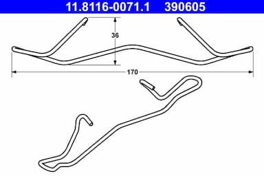 Atspere, Bremžu suports ATE 11.8116-0071.1 1