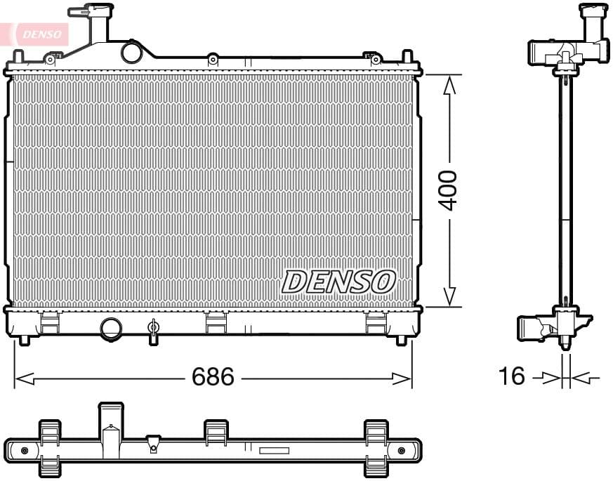 Radiators, Motora dzesēšanas sistēma DENSO DRM45056 1