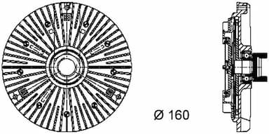 Sajūgs, Radiatora ventilators MAHLE CFC 58 000P 2