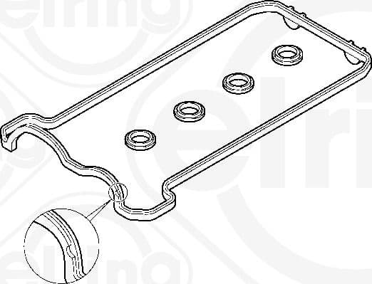 Blīvju komplekts, Motora bloka galvas vāks ELRING 475.860 1