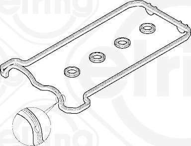 Blīvju komplekts, Motora bloka galvas vāks ELRING 475.860 1